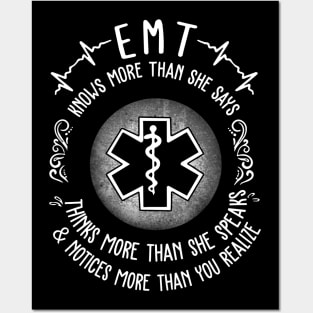 EMT Knows More Than She Says Posters and Art